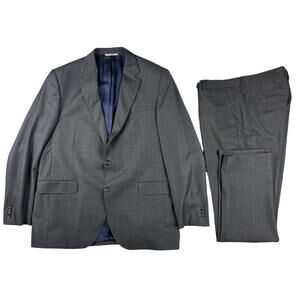 Jack Victor Napoli CT Super 120's Wool 2-Piece Suit Grey Size 46 L US | 38 W